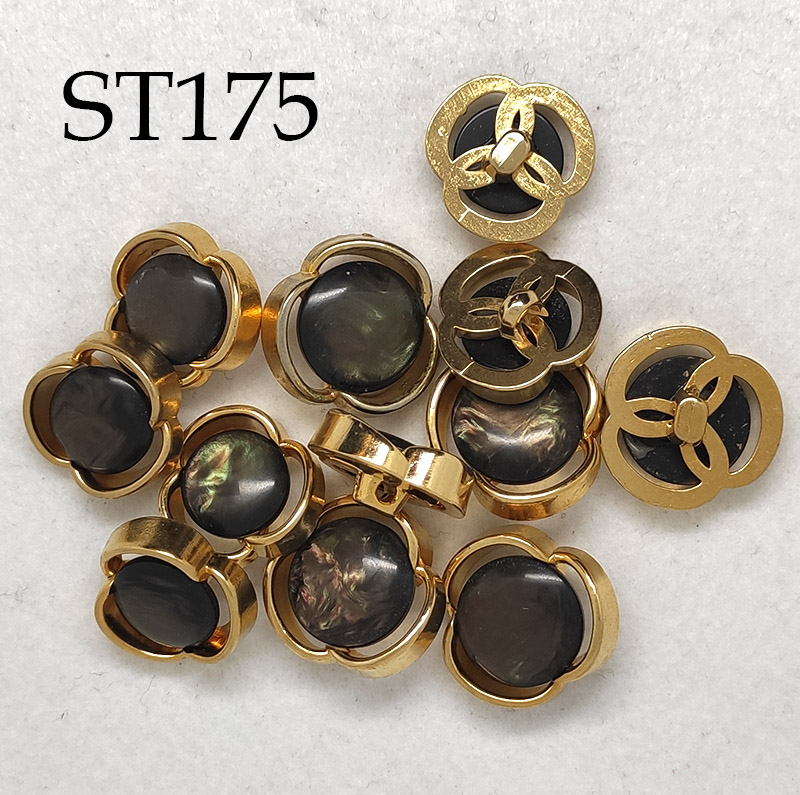 Set di 12 bottoni a forma di fiore