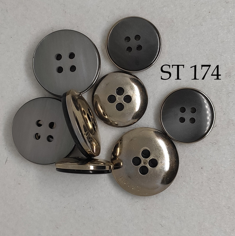 Set di 8 bottoni vintage anni 70