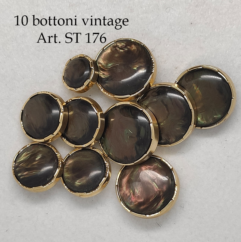 Set di 10 bottoni vintage anni 70 - immagine 4