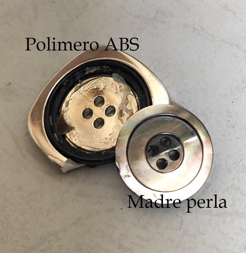 Bottone Vintage madre perla tahiti naturale - immagine 5