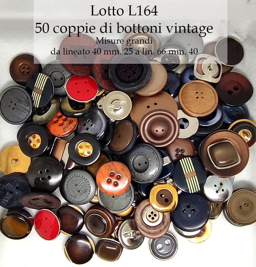 50 coppie di bottoni vintage anni 60 70 80 - Merceria Cheri - Rimini