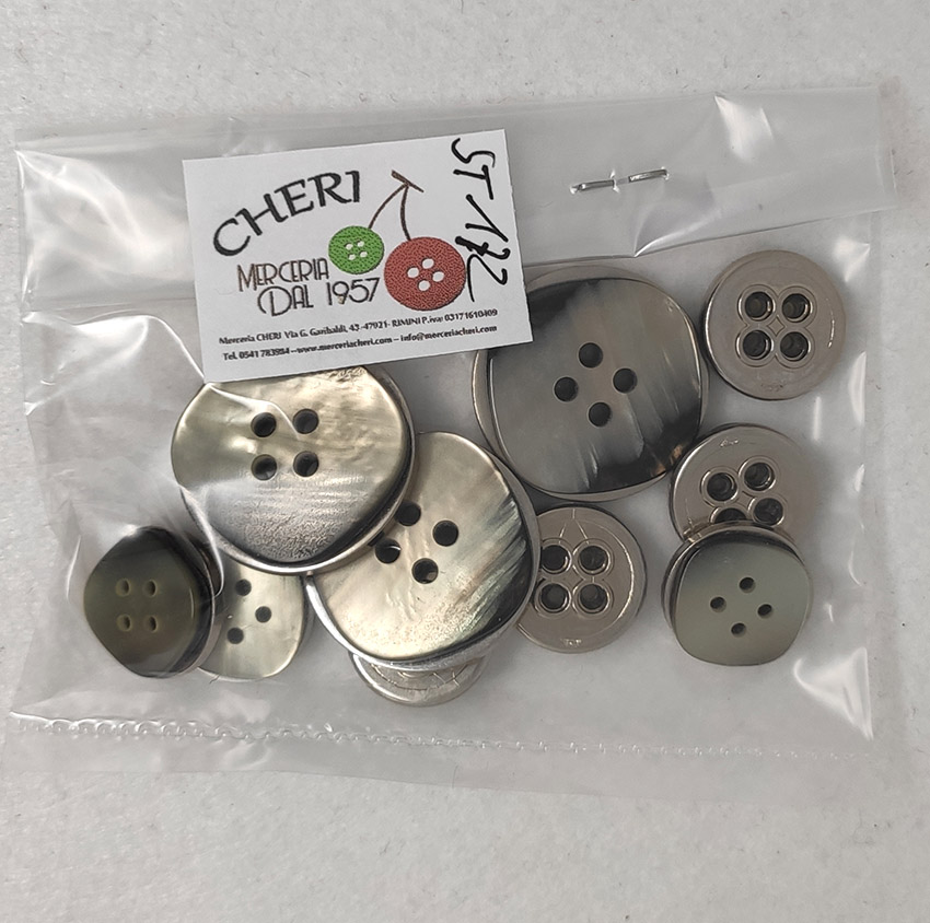 AERZETIX - C56952 - Set Di 10 Bottoni Per Cucire Rotondi 20x3.5mm Con