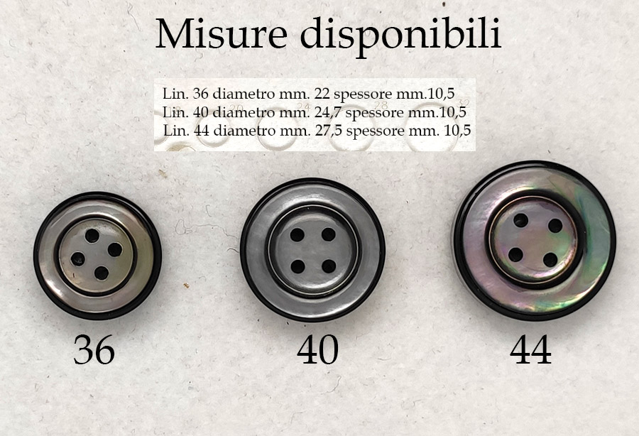 Bottone vintage madre perla tahiti - immagine 4