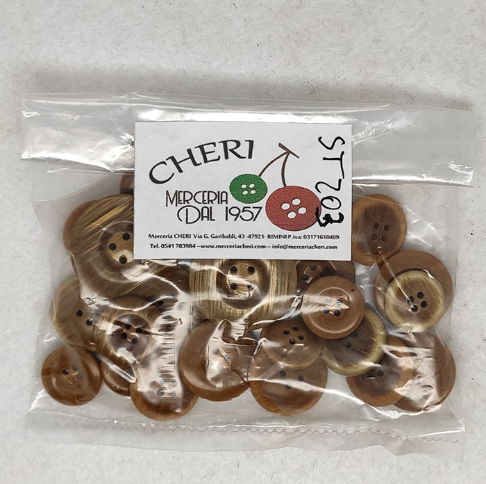 Set 22 bottoni vintage piatti a quattro fori - immagine 5