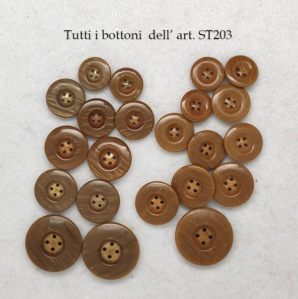 Set 22 bottoni vintage piatti a quattro fori - immagine 2