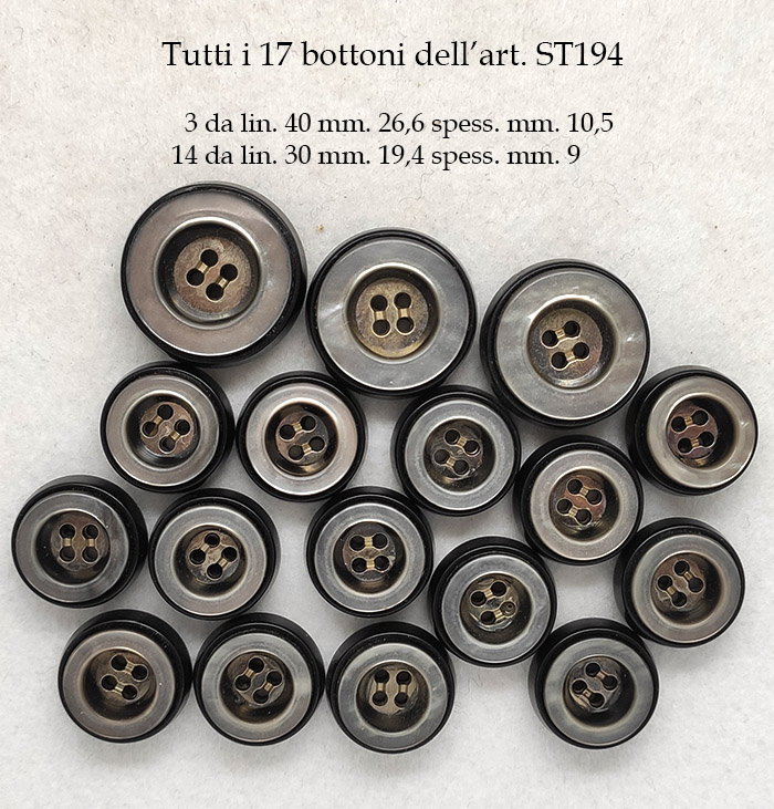 Set di 17 bottoni vintage degli anni 70 - immagine 3