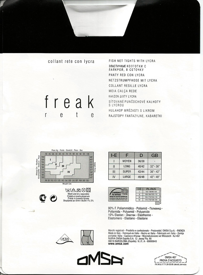 Omsa Freak Collant rete con lycra - immagine 3
