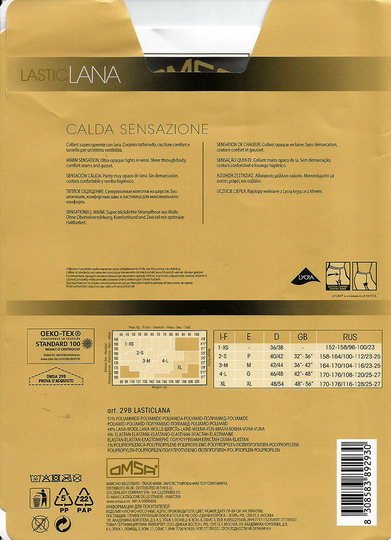 Lasticlana Collant coprente Omsa - immagine 4