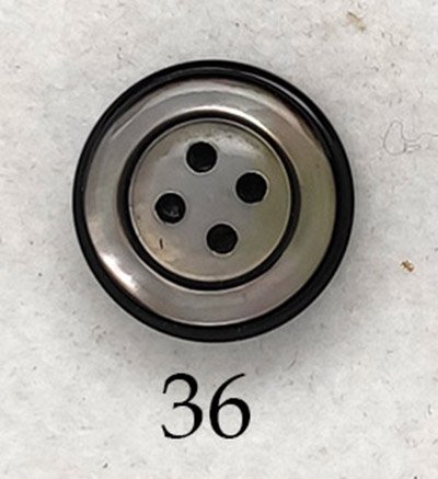 Bottone vintage madre perla tahiti - immagine 5