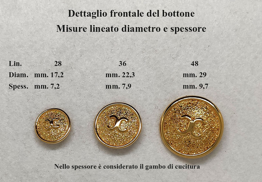 Bellissimo bottone con simbolo a rilievo - immagine 2