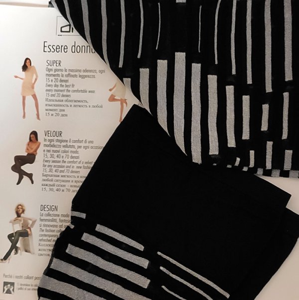 Omsa Design Optical 20 den collant vita bassa - immagine 3