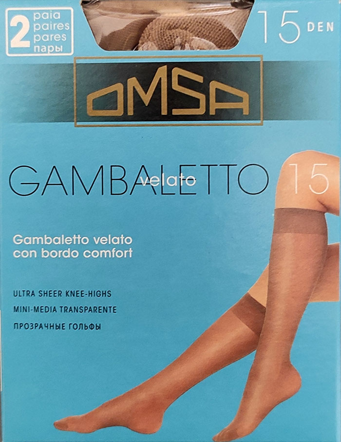 Gambaletto velato 15 DEN due paia misura unica