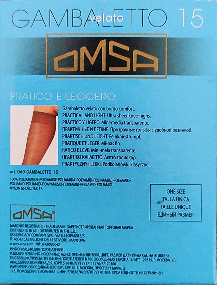 Gambaletto velato 15 DEN due paia misura unica - immagine 5