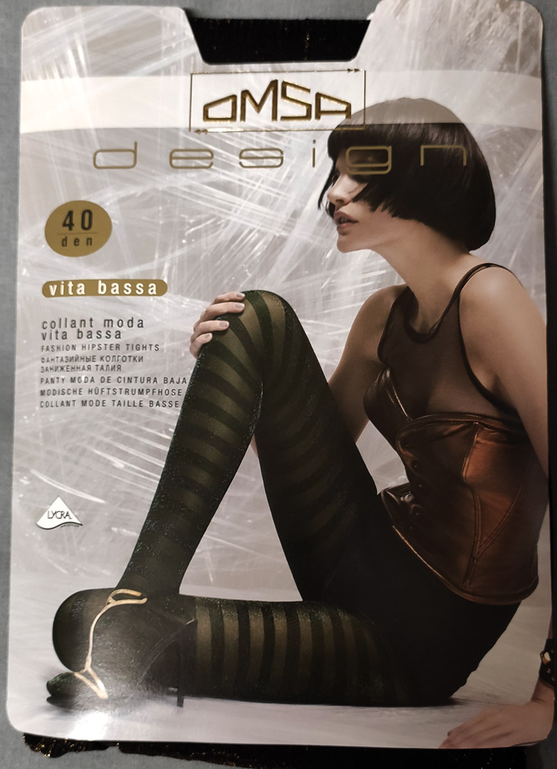 Omsa Design Delight 40 den collant vita bassa