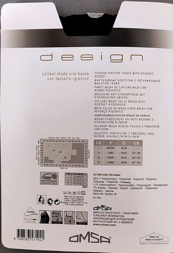 Omsa Design Sixty 20 den collant vita bassa - immagine 2