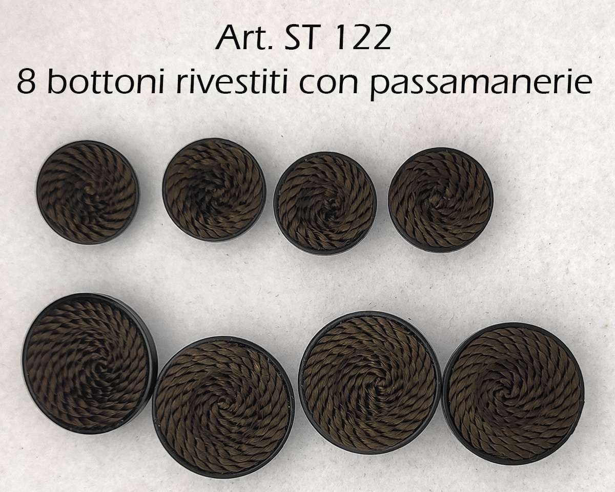 set di 8 bottoni vintage rivestiti anni 70 - immagine 3