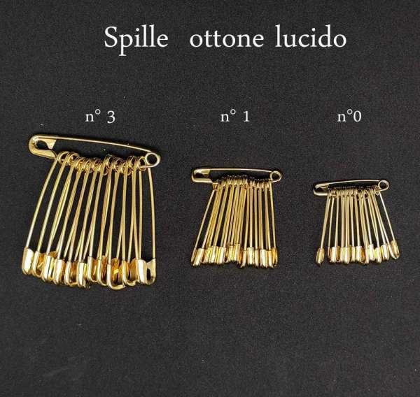 Spille sicurezza ottone lucido - immagine 5