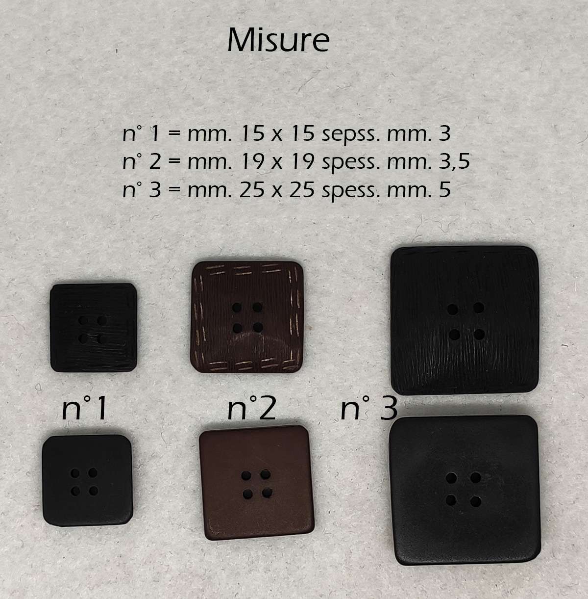 Bottone vintage quadrato anni 60 - immagine 3