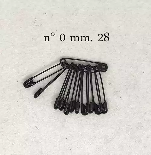 Spille sicurezza smaltate colore nero - immagine 3