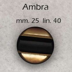 Bel bottone vintage degli anni 70 - 2 AMBRA Lineato: 40 =  mm. 25 spessore mm. 9,4