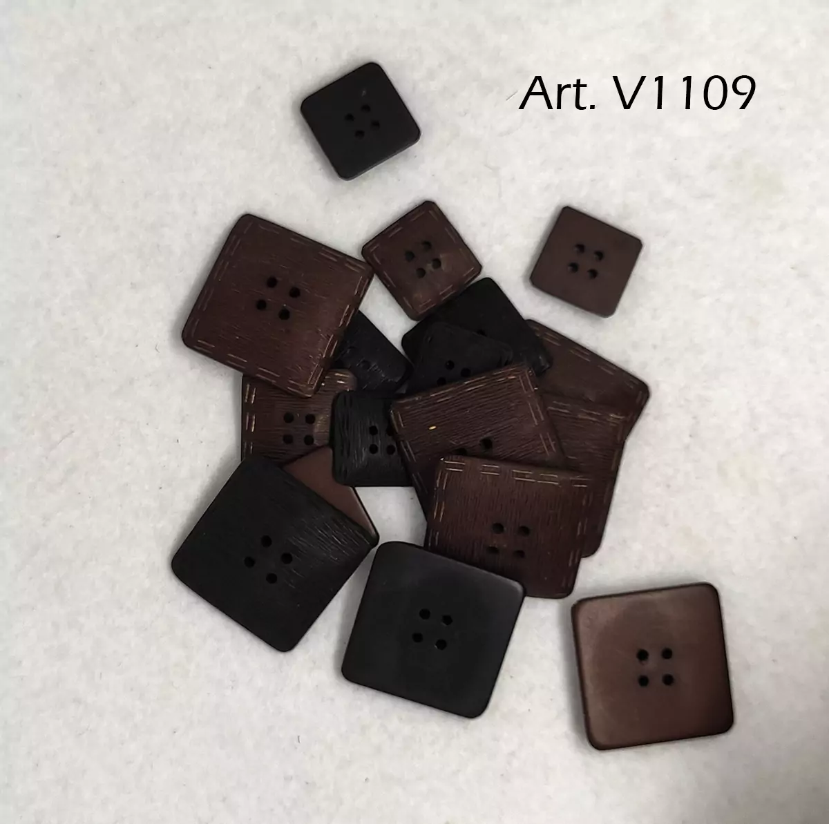 Bottone vintage quadrato anni 60