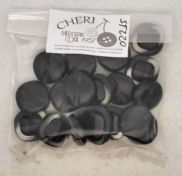 Set di bottoni vintage nero grigio - immagine 5