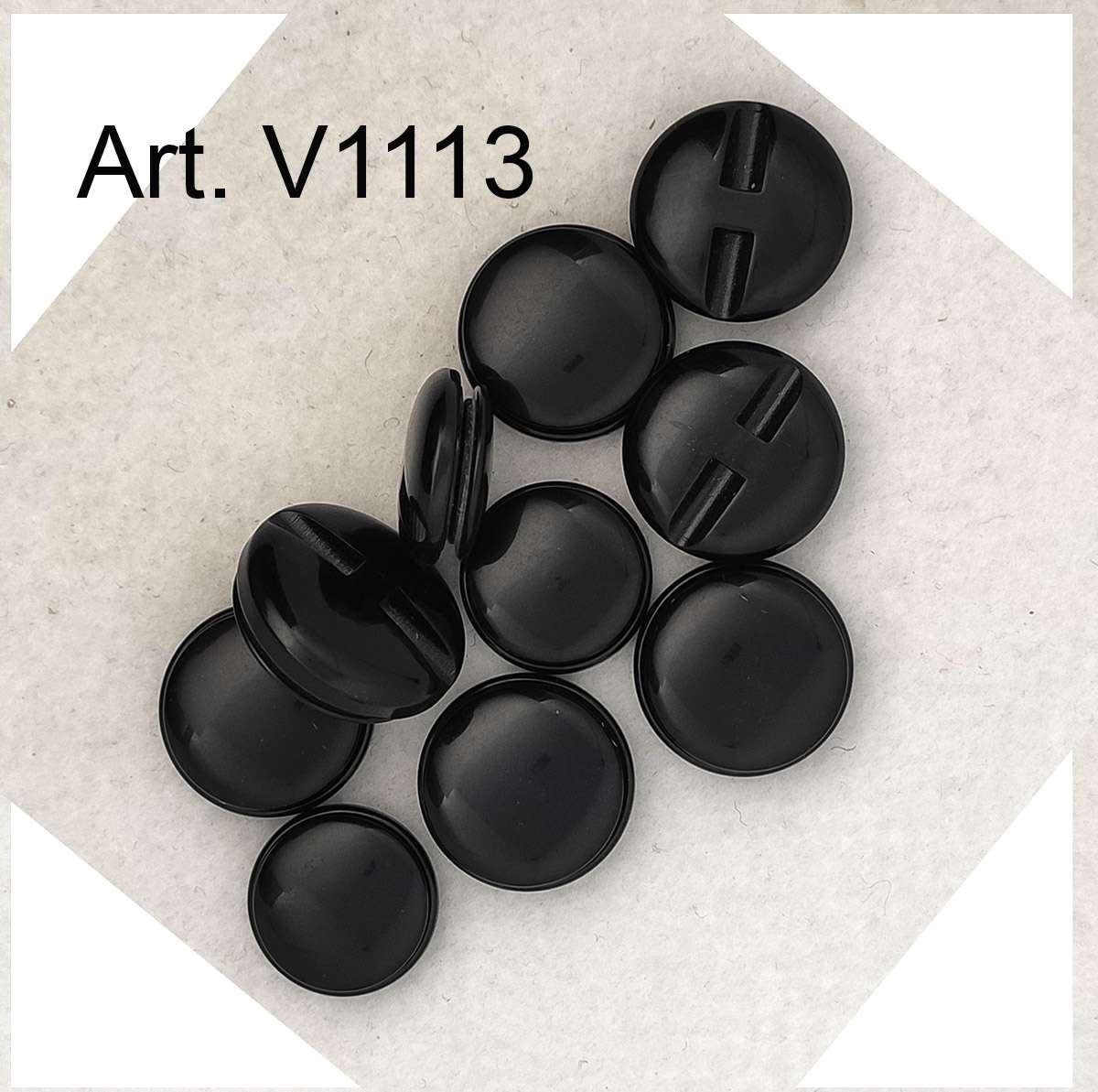 Bottone vintage anni 70 nero