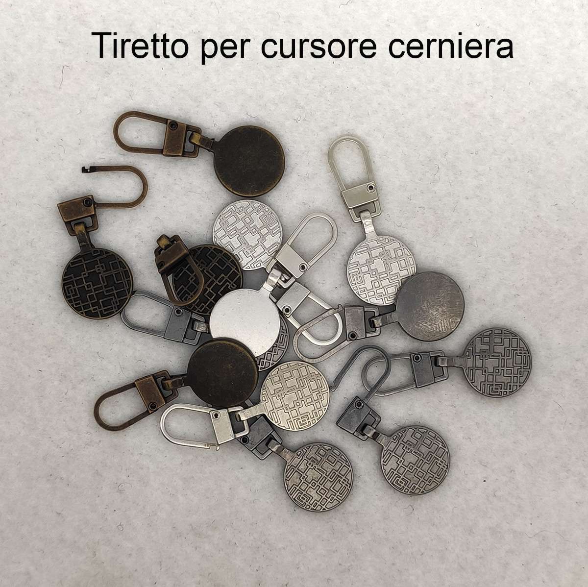 Tiretto standard cursore cerniera zip