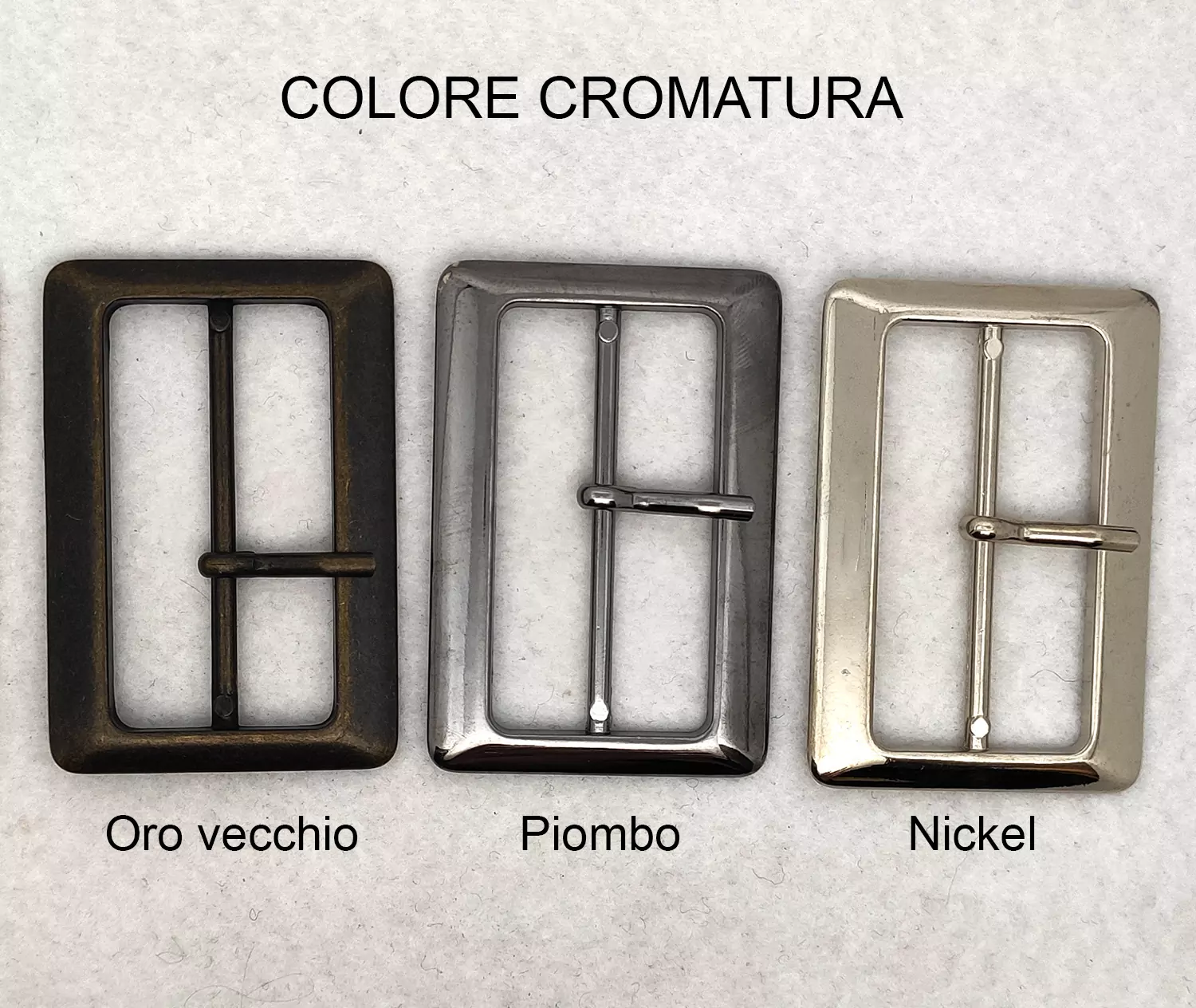 Colori delle fibbie fibbie cromate