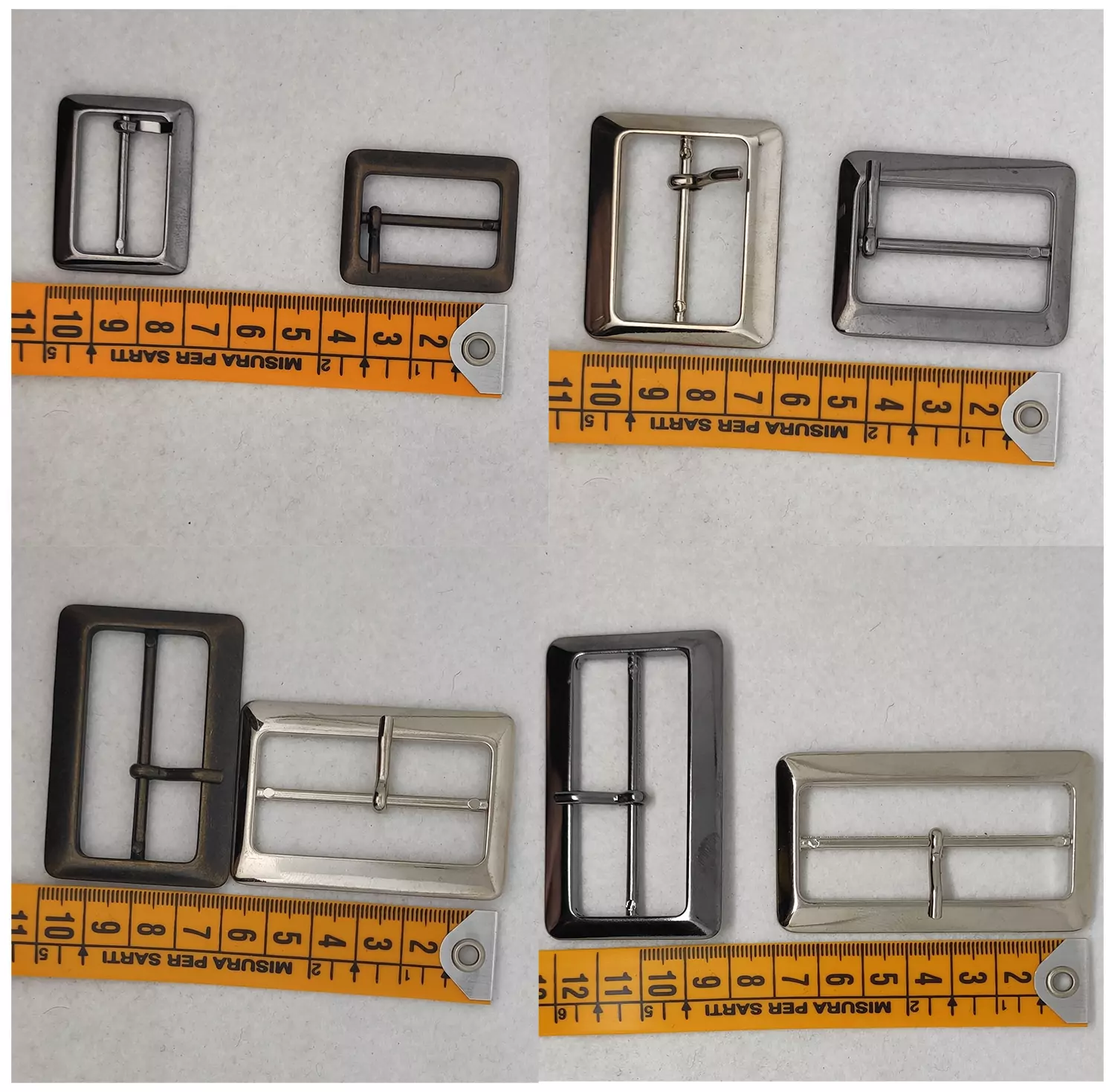 Fibbia in lega metallica cromata - immagine 4