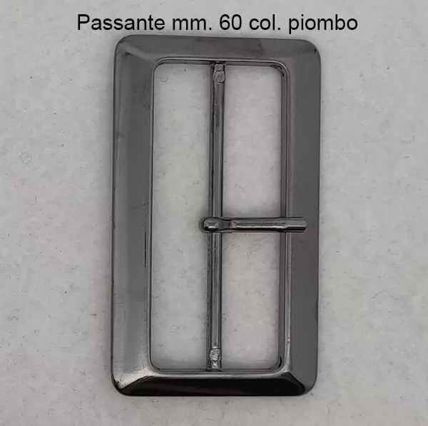 Fibbia in lega metallica cromata - immagine 5