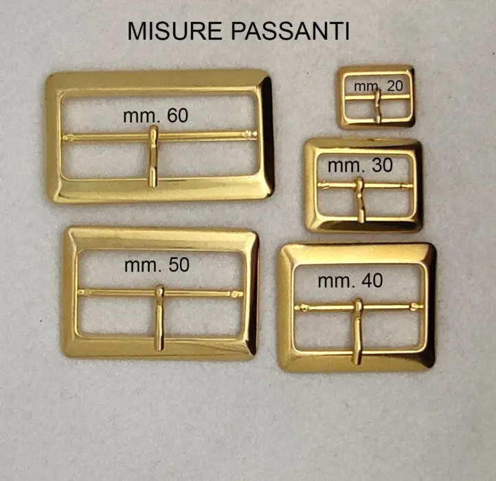 misure passanti Fibbie oro