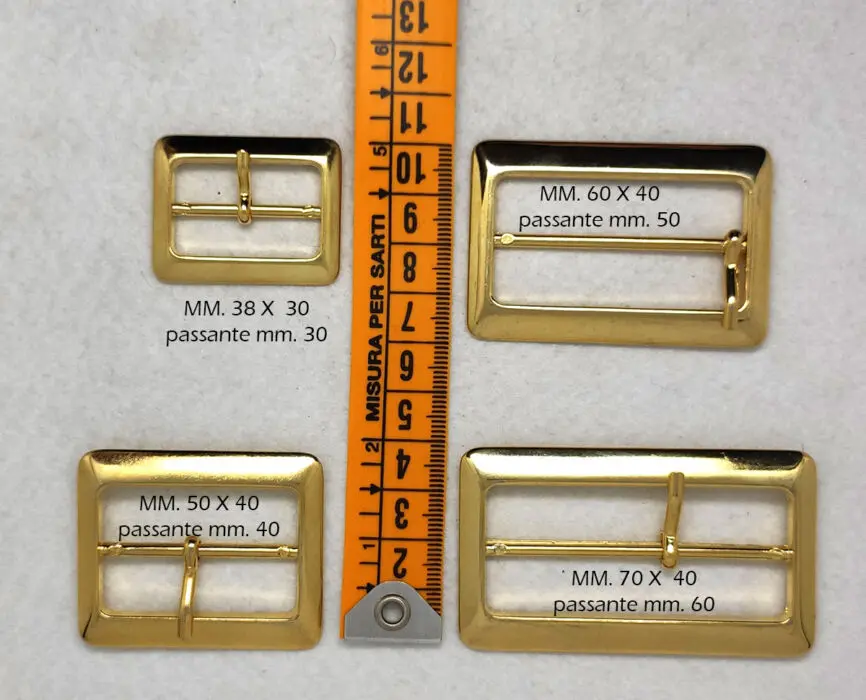 misure fibbie oro fibbie color oro