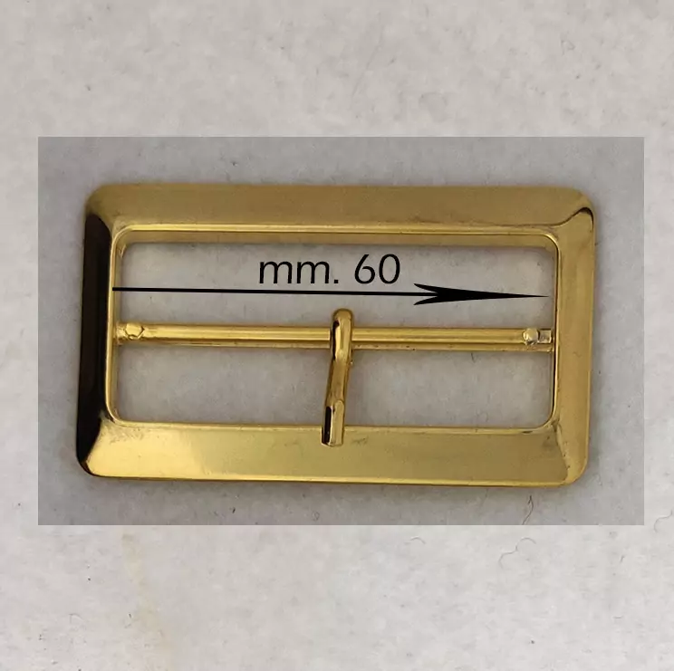 Fibbia in lega metallica cromata color oro - immagine 9