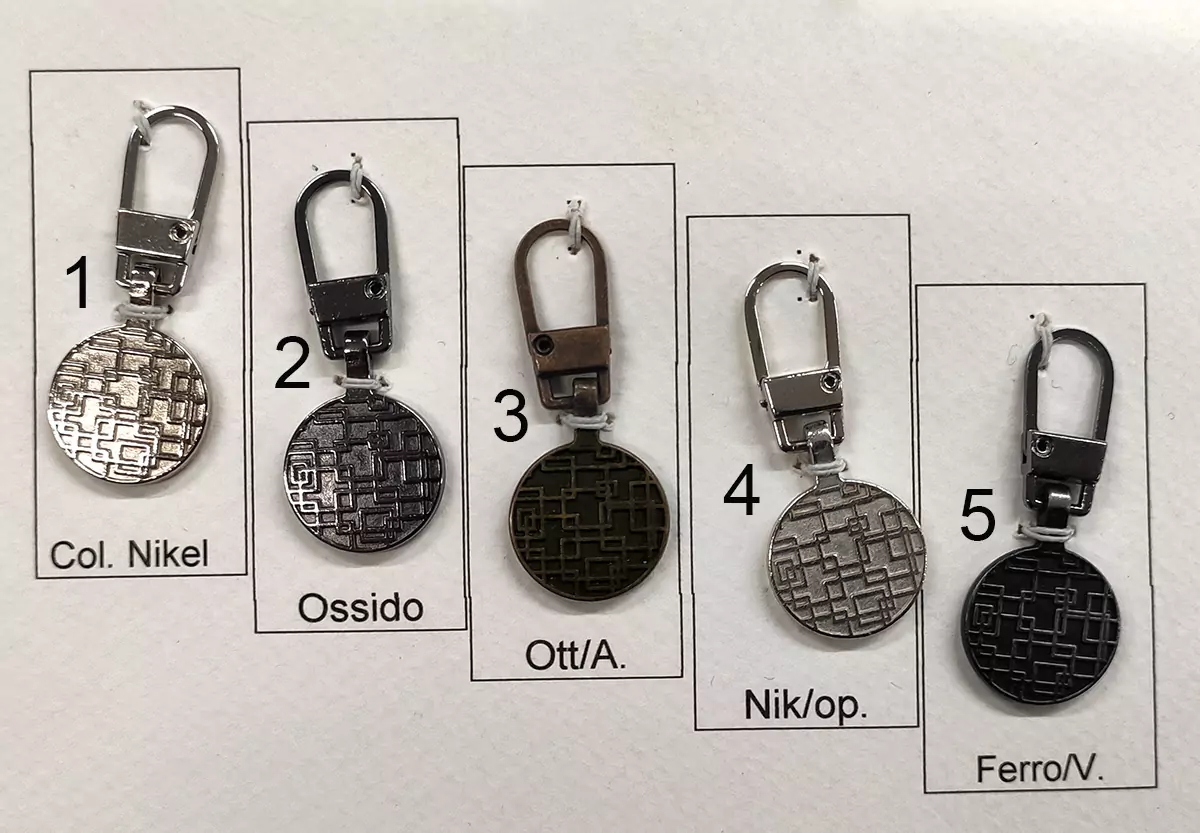 colorazione tir.min 5 Tiretto standard cursore cerniera zip