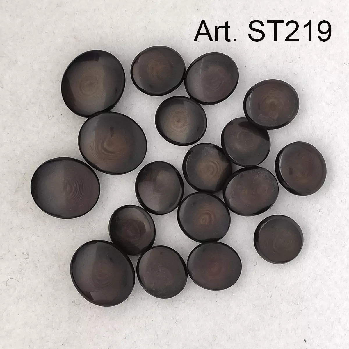 Set di bottoni vintage forma ovale anni 70