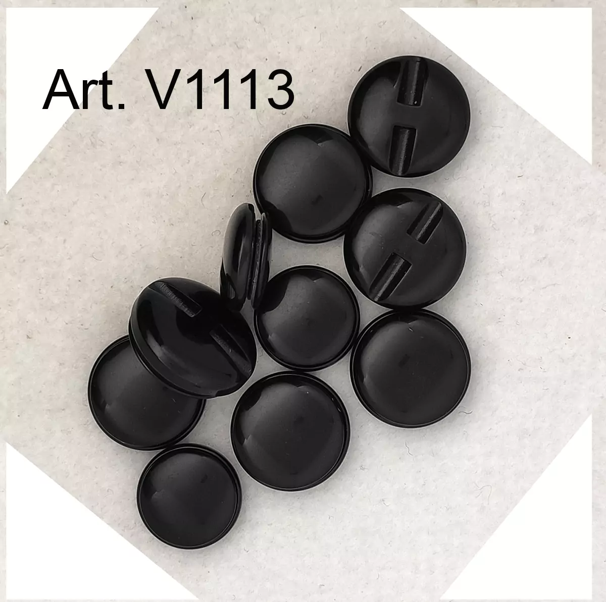 Bottone vintage anni 70 nero