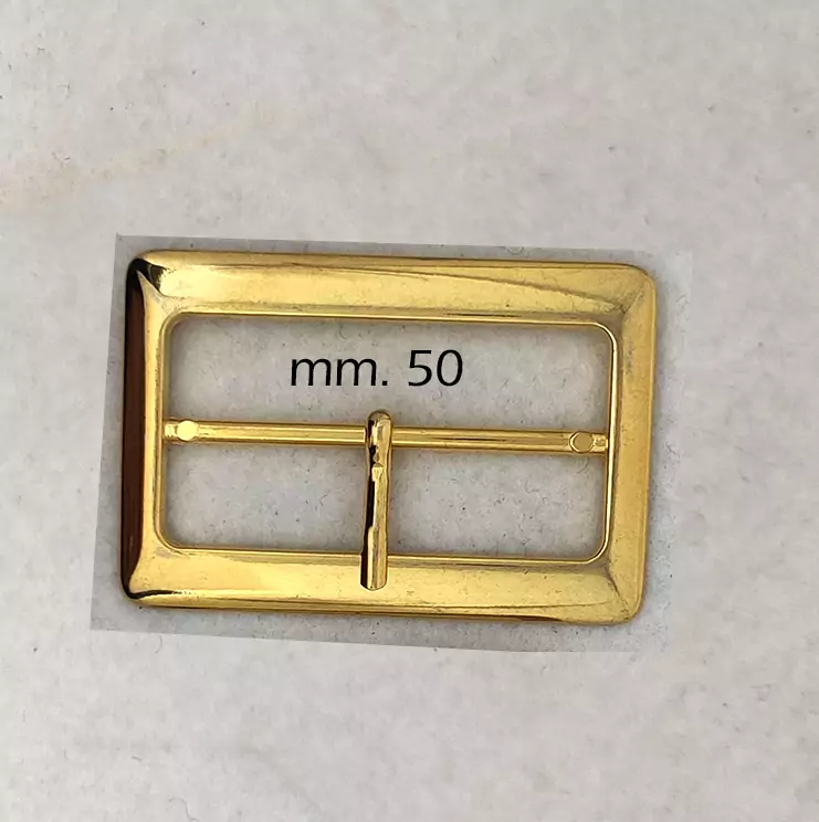 Fibbia in lega metallica cromata color oro - immagine 8