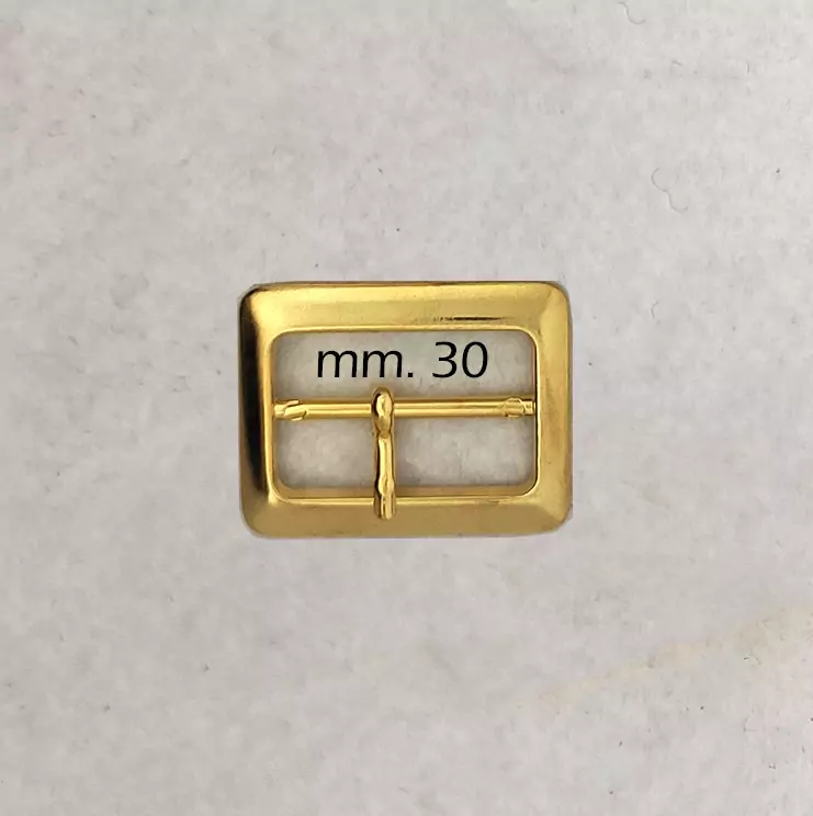 Fibbia in lega metallica cromata color oro - immagine 6