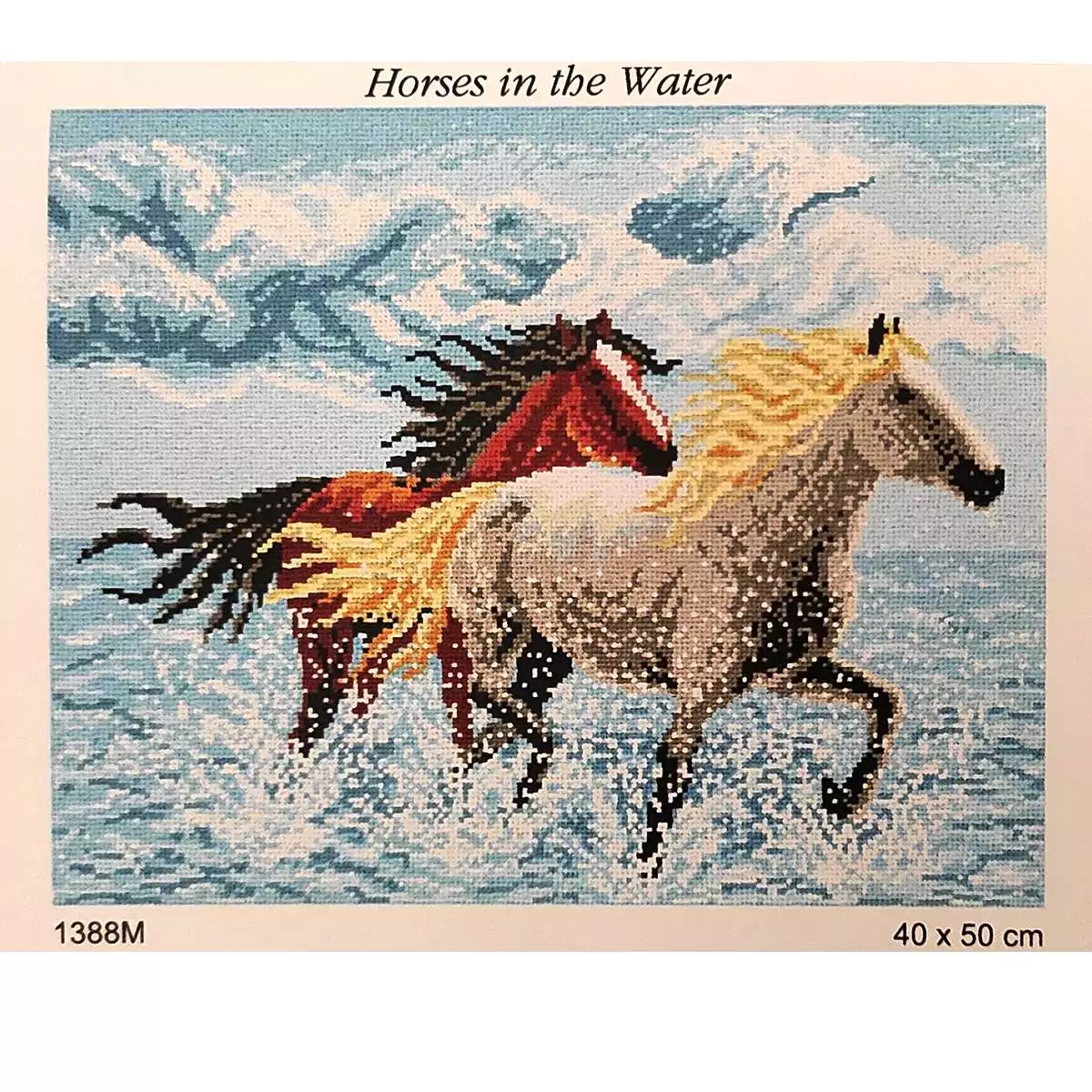 DUE CAVALLI AL GALOPPO da ricamare