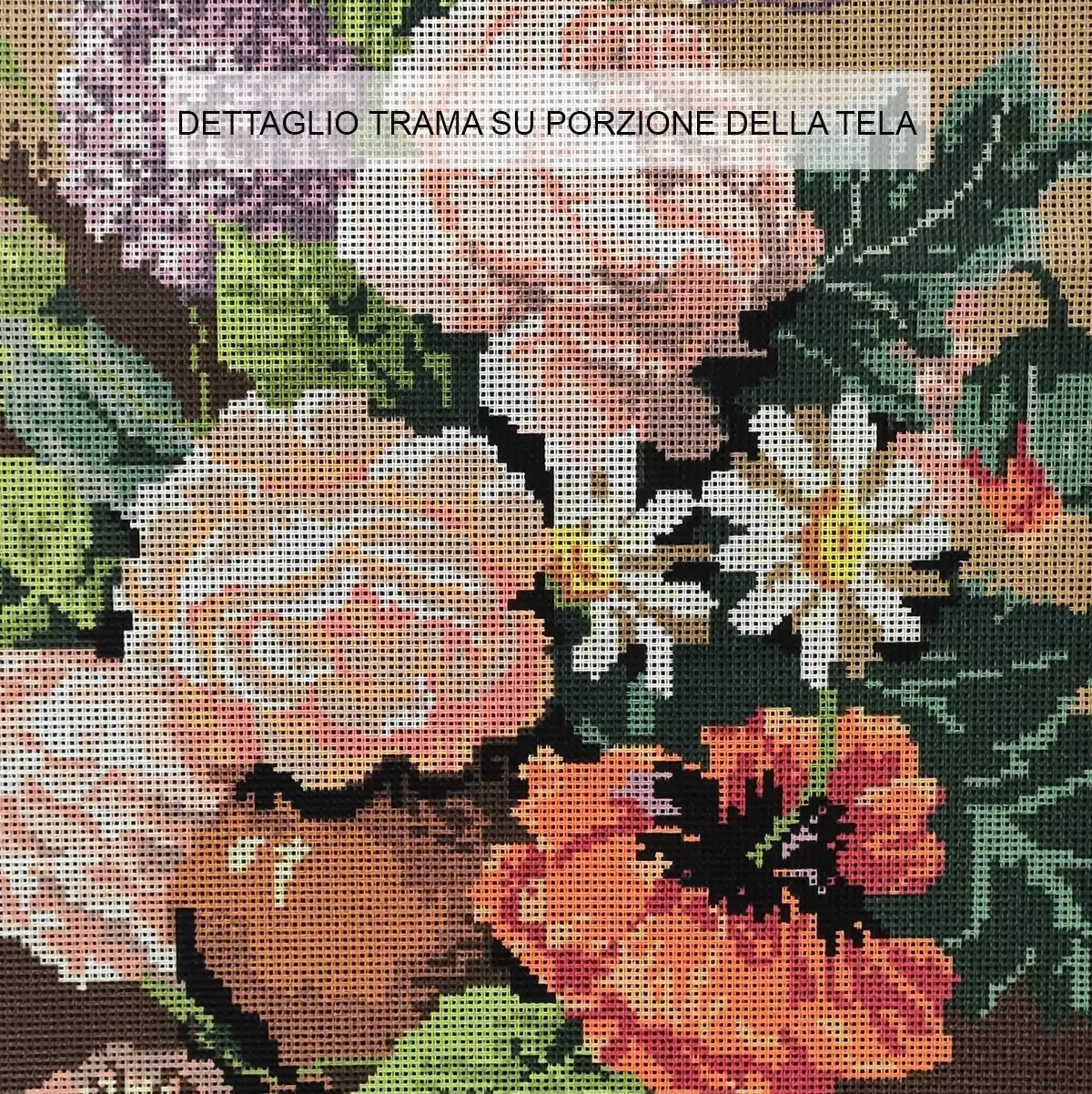 Vaso di fiori da ricamare cm 45 x 65 - immagine 2