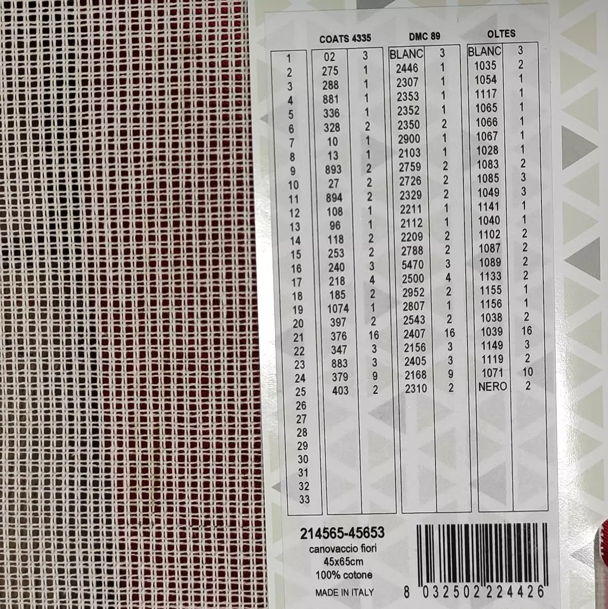 Vaso di fiori da ricamare cm 45 x 65 - immagine 3