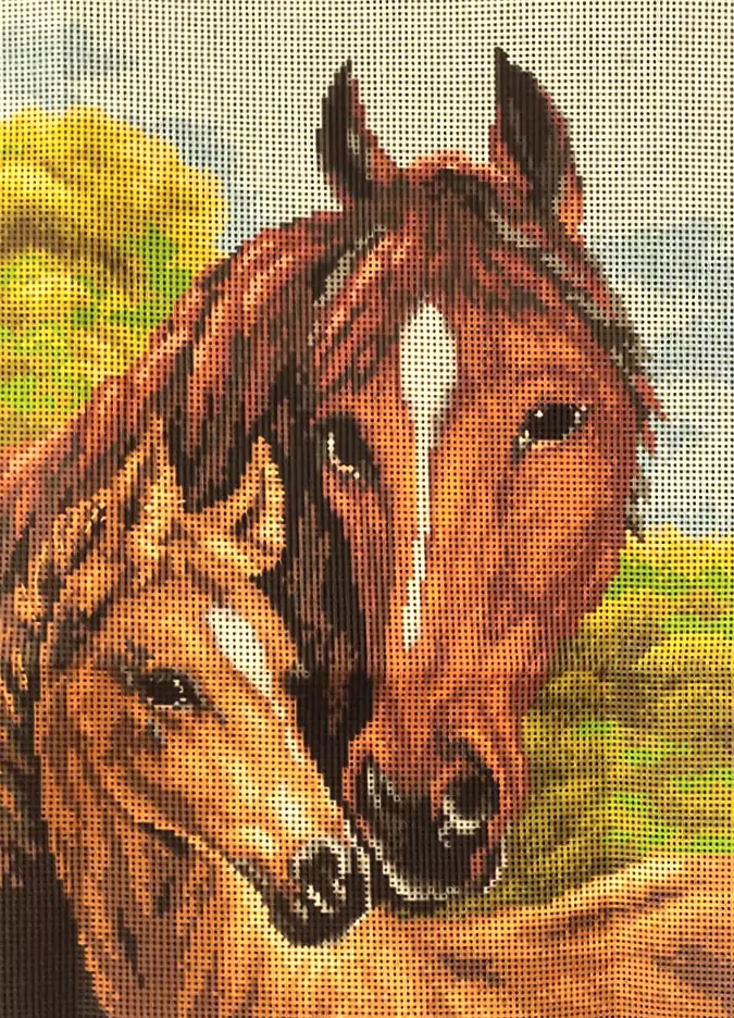 Cavallo con puledro da ricamare - immagine 4