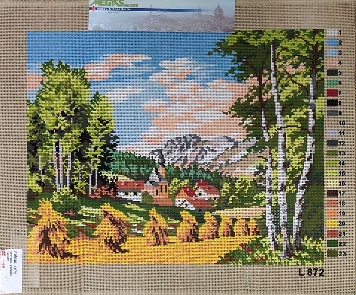 Paesaggio estivo da ricamare mezzo punto