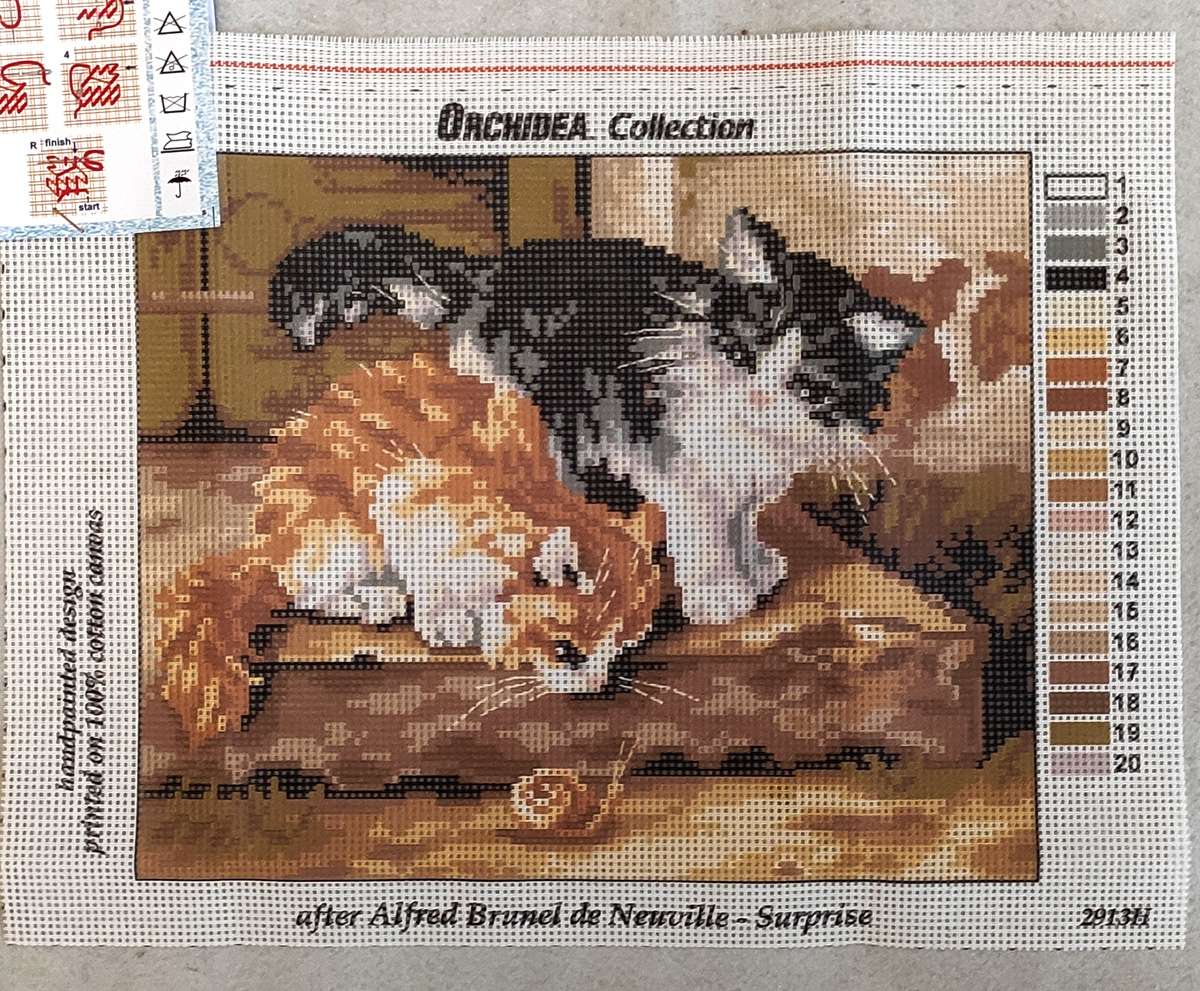 Gattini da ricamare cm 24x30 - immagine 2