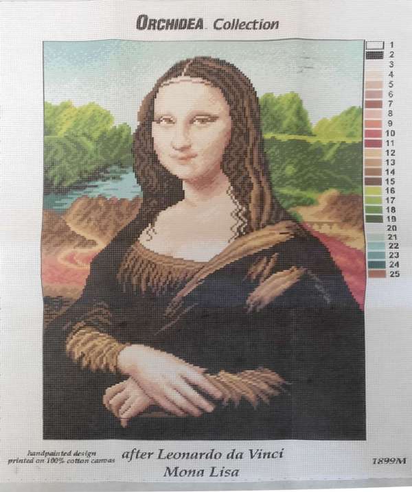 La Gioconda canovaccio ricamo mezzo punto - immagine 3