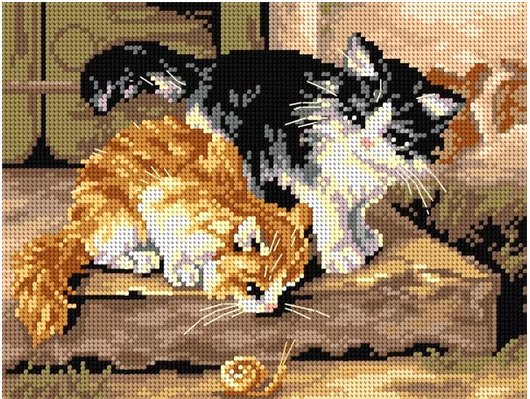 Gattini da ricamare cm 24x30