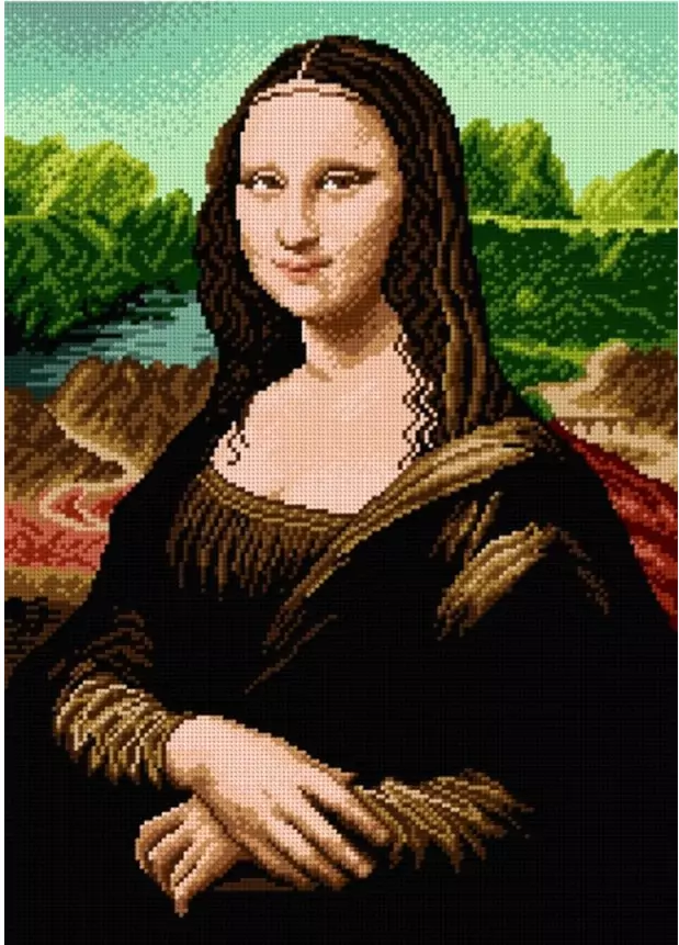 La Gioconda canovaccio ricamo mezzo punto