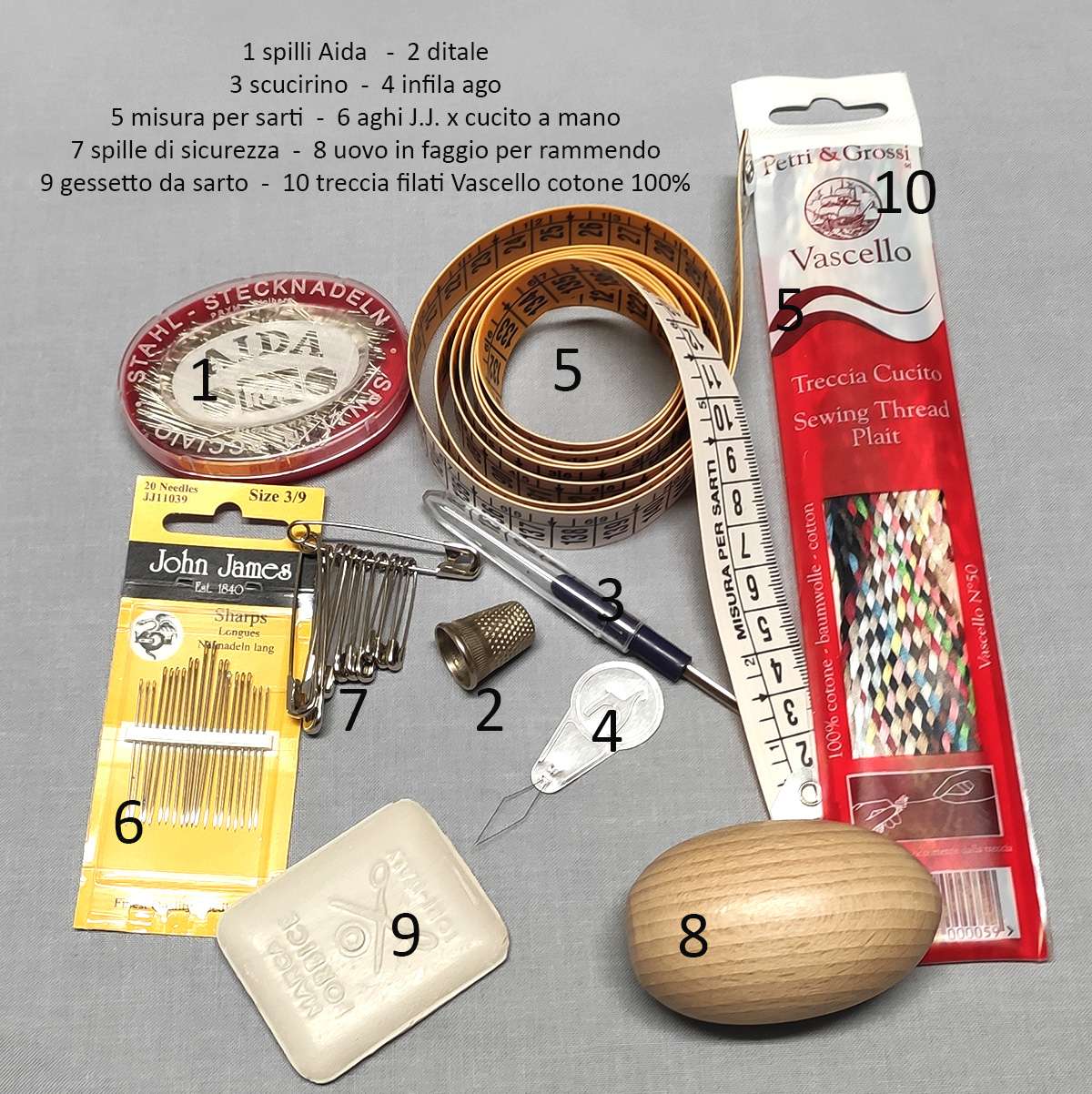 Set di 10 articoli per il cucito - immagine 15