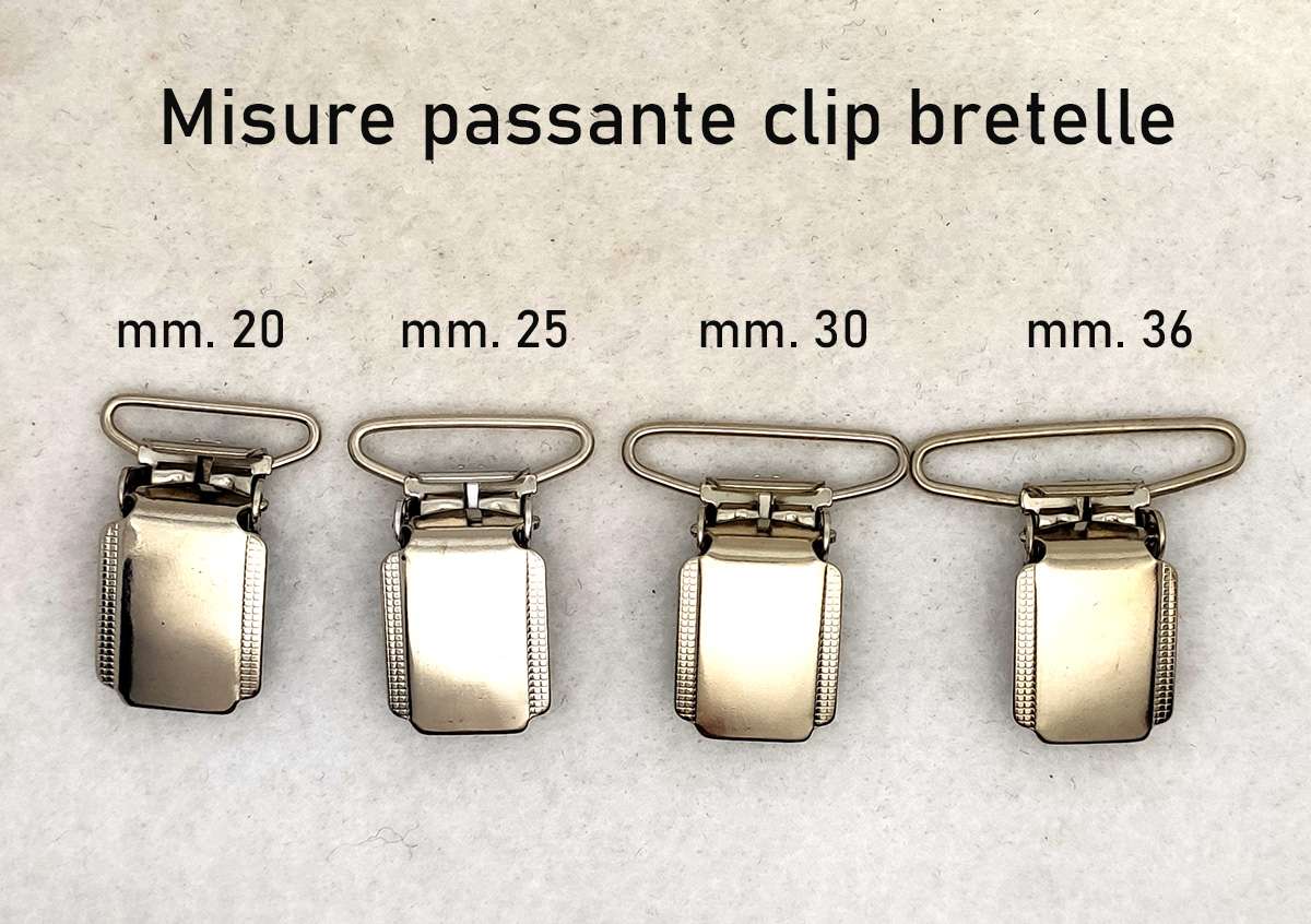 Gancio clip morsetto per bretelle - immagine 2